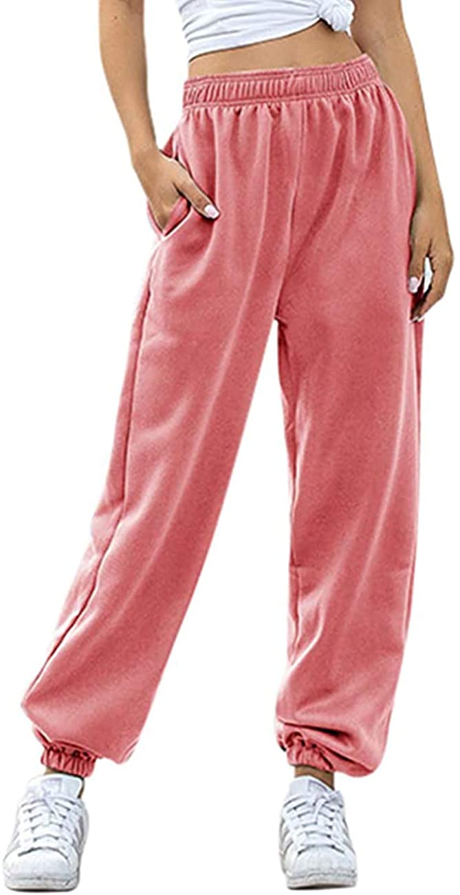 TQWQT Women's Cinch Bottom Sweatpants High Waisted Athletic Joggers Lounge  Pants with Pockets