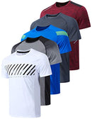 5 Pack Men’s Active Quick Dry Crew Neck T Shirts