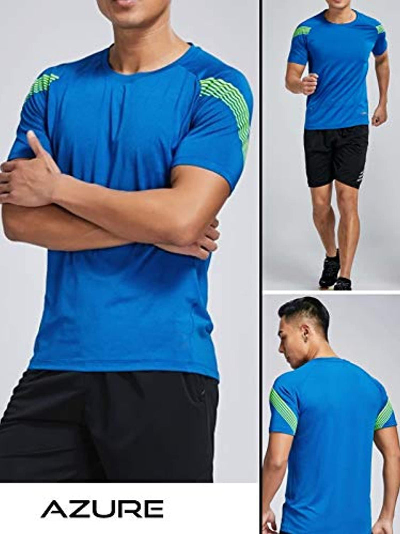 5 Pack Men’s Active Quick Dry Crew Neck T Shirts