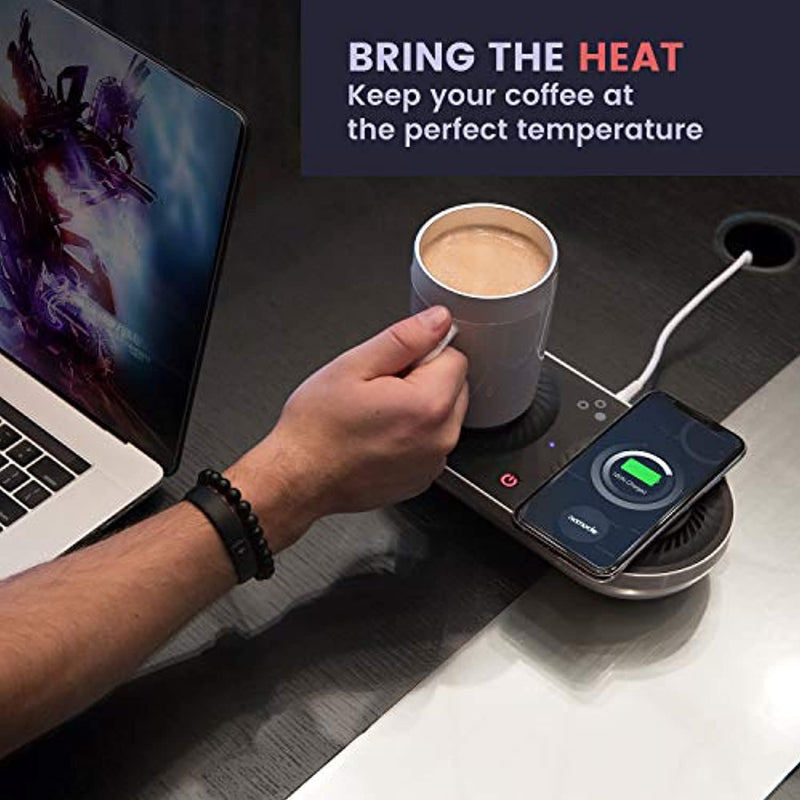 Wireless Qi-Certified Fast Charger with Mug Warmer/Drink Cooler | Nomodo